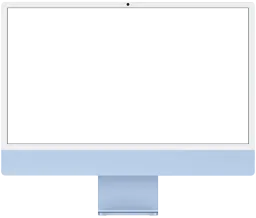 iMac 24" frame in Blue